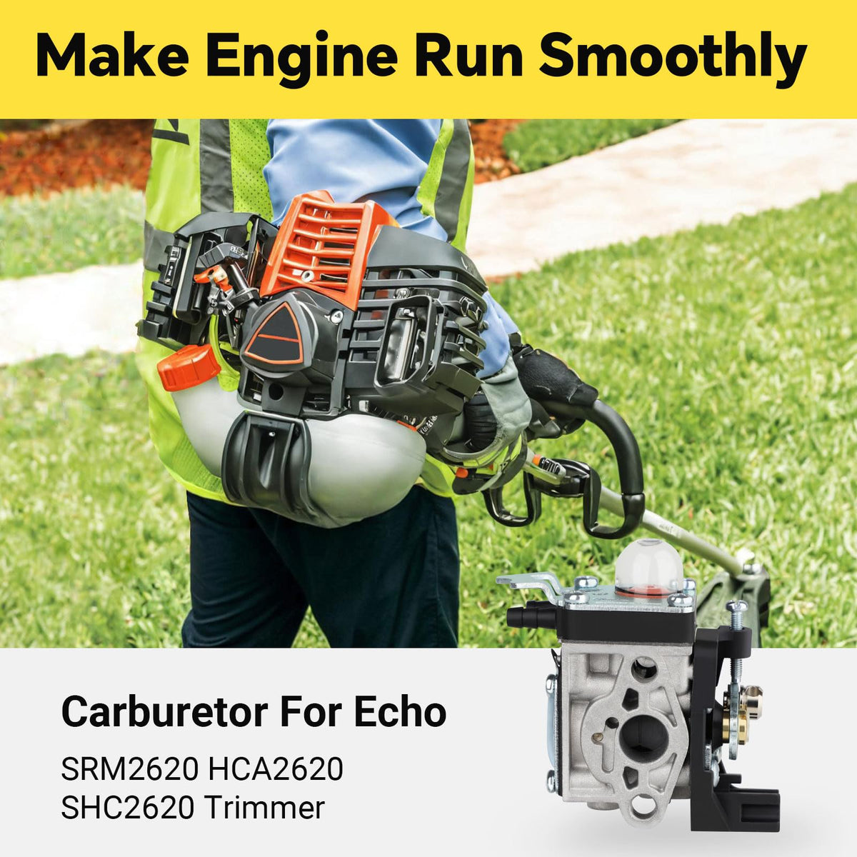 HUSWELL SRM 2620 air filter for efficient intake and engine protection.