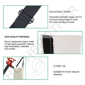 Huthbrother adjustable-shoulder-strap promotes comfortable carrying during long cleanup sessions.