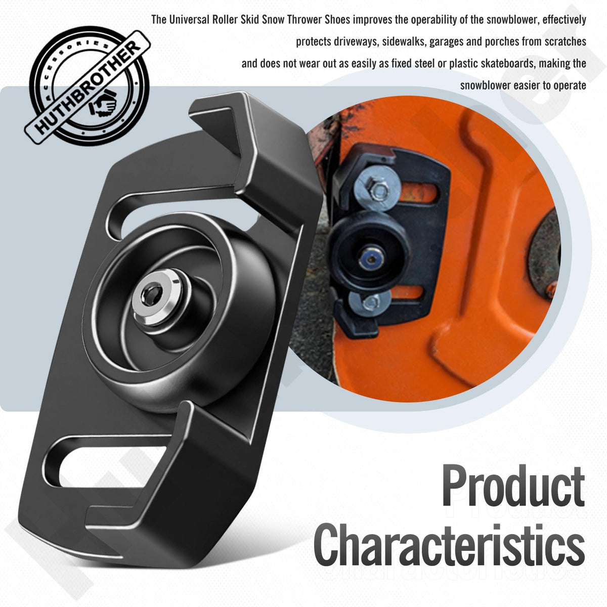 Huthbrother craftsman-compatible snow thrower shoes fit popular models for smoother operation.