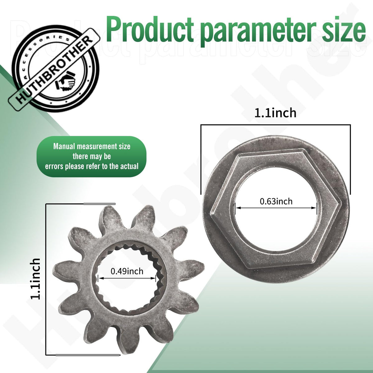 Huthbrother pinion gear 741-0656A with 11 teeth improves steering response.