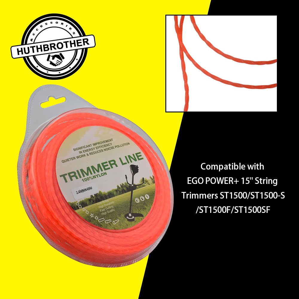Huthbrother twisted-edge cutting line showing sharp geometry for cleaner cuts.