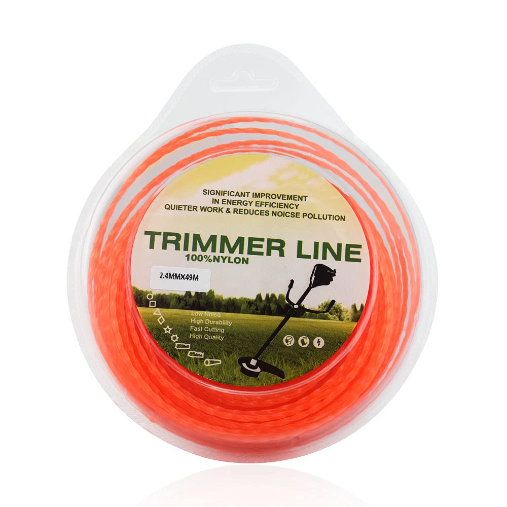 Huthbrother universal 0.095-inch heavy-duty twisted trimmer line ready for rugged yard work.