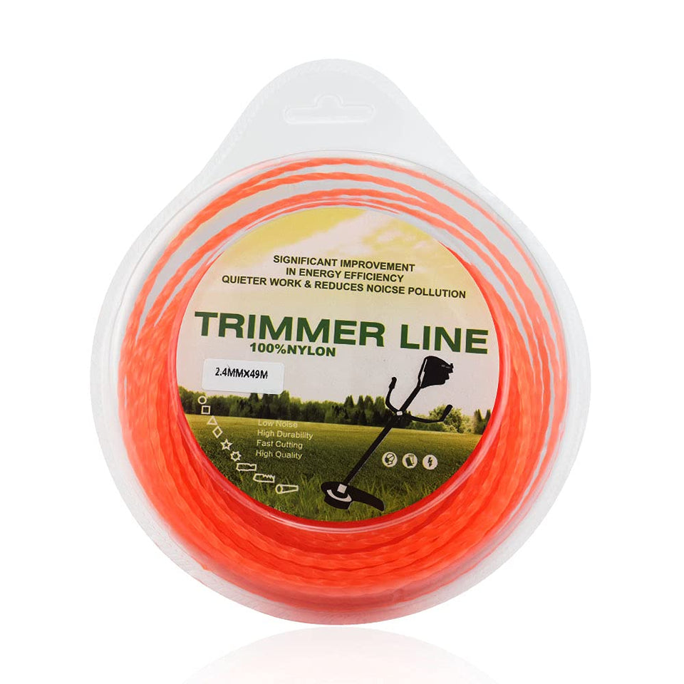 Huthbrother universal 0.095-inch heavy-duty twisted trimmer line ready for rugged yard work.
