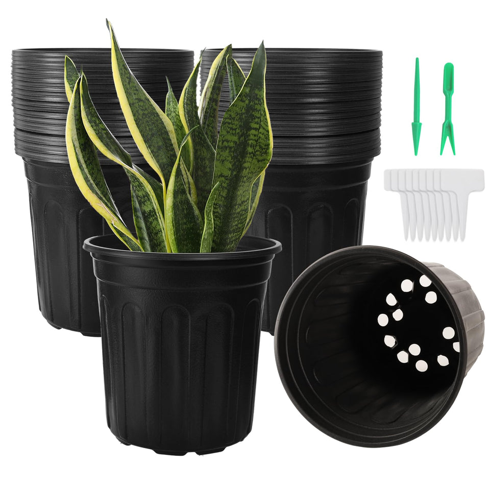 Huvai 1-gallon pot top view highlighting durable, reusable seed-starting container