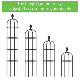 Easy-assembly trellis, bottom-to-top setup without tools required.