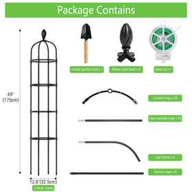 Rustproof metal trellis stands up to outdoor conditions for years.
