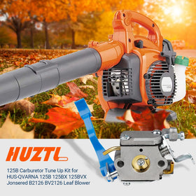 HUZTL 125BV carburetor kit detailed inside showing jets and gaskets.