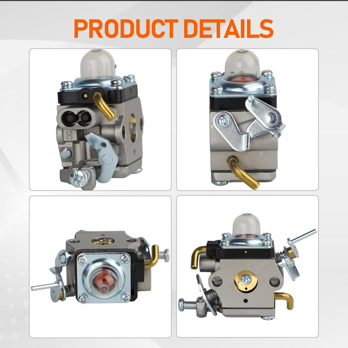 HUZTL carburetor for Husqvarna 122C with complete components for easy maintenance