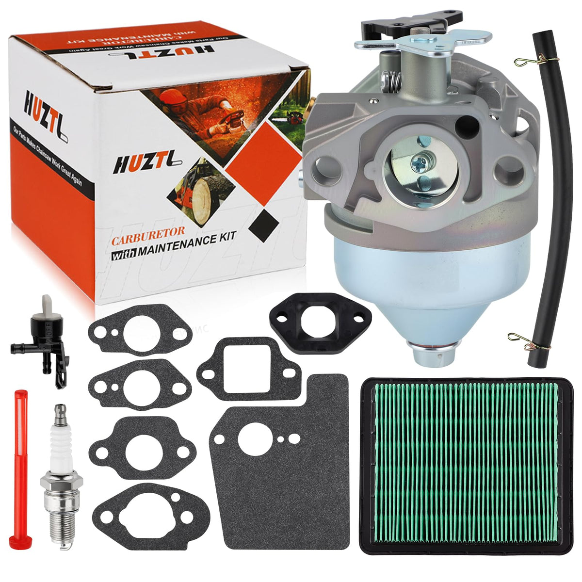 HUZTL GCV190 carburetor with fuel line for reliable maintenance and engine tuning