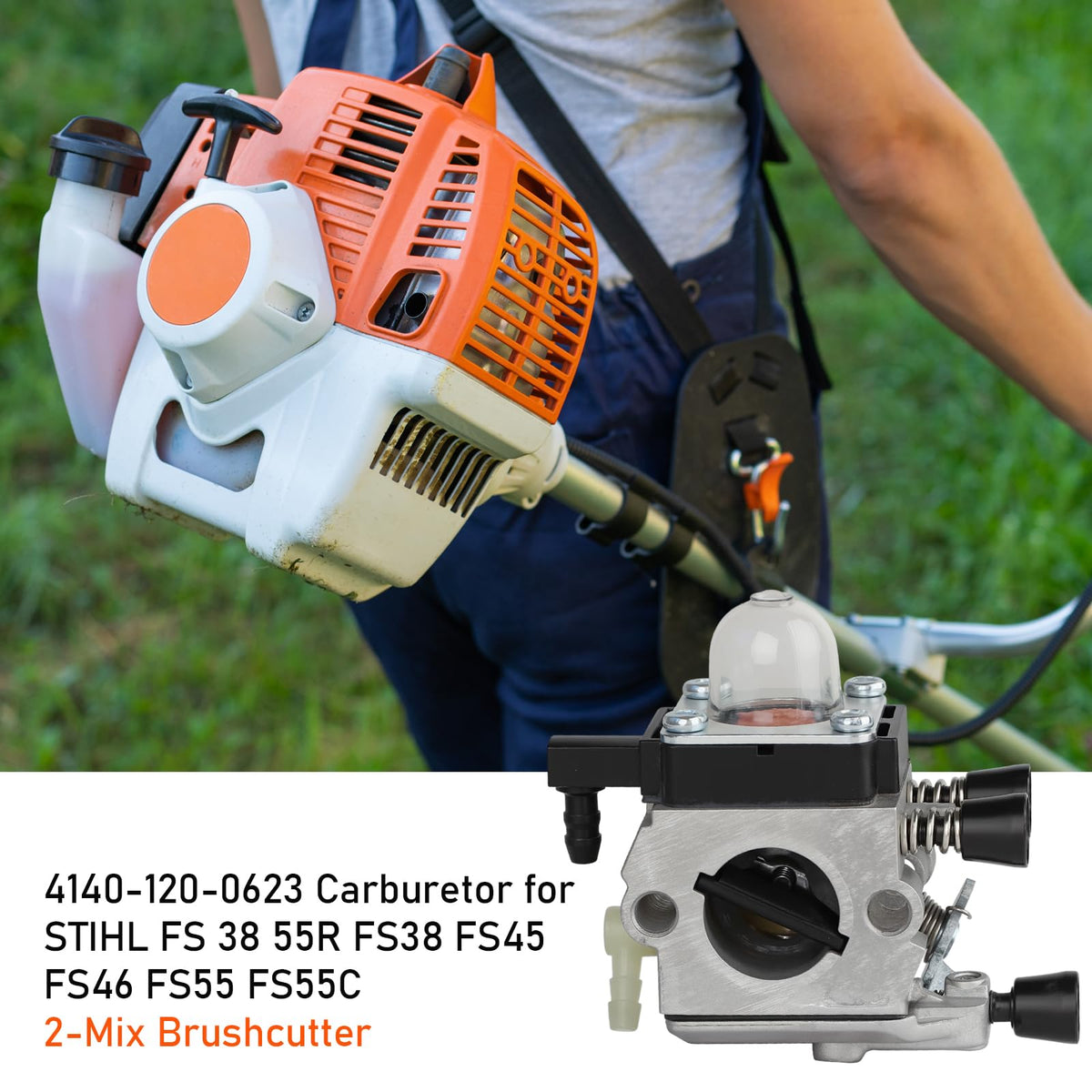 HUZTL FS38 carburetor kit content includes gaskets and filters for quick replacement.