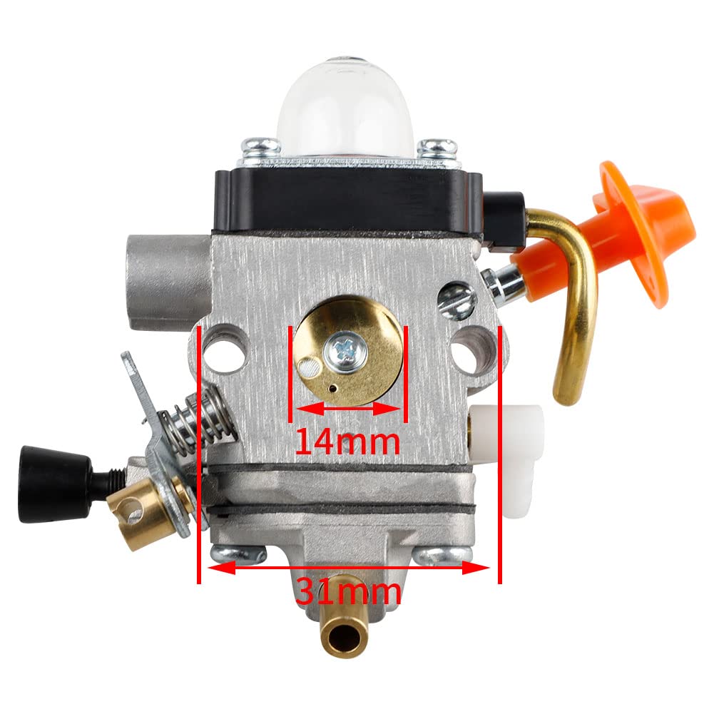 HUZTL FS90R carburetor close-up with precise throttle bore and gasket