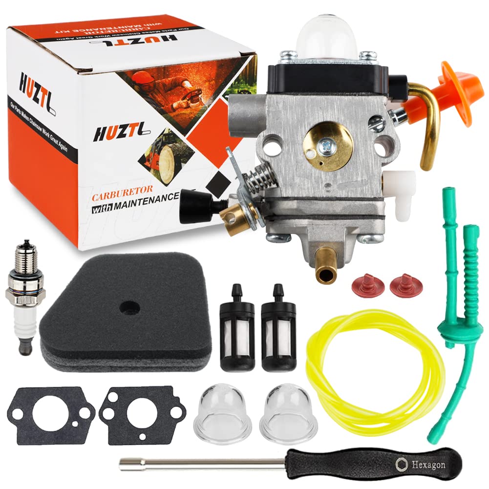 HUZTL carburetor kit in box ready for quick replacement on a 4-stroke trimmer