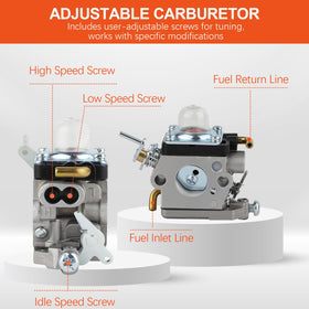 HUZTL fuel filter for RedMax CHT220 ensures reliable fuel flow.