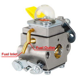 HUZTL fuel line attachment ensures secure carburetor connections.