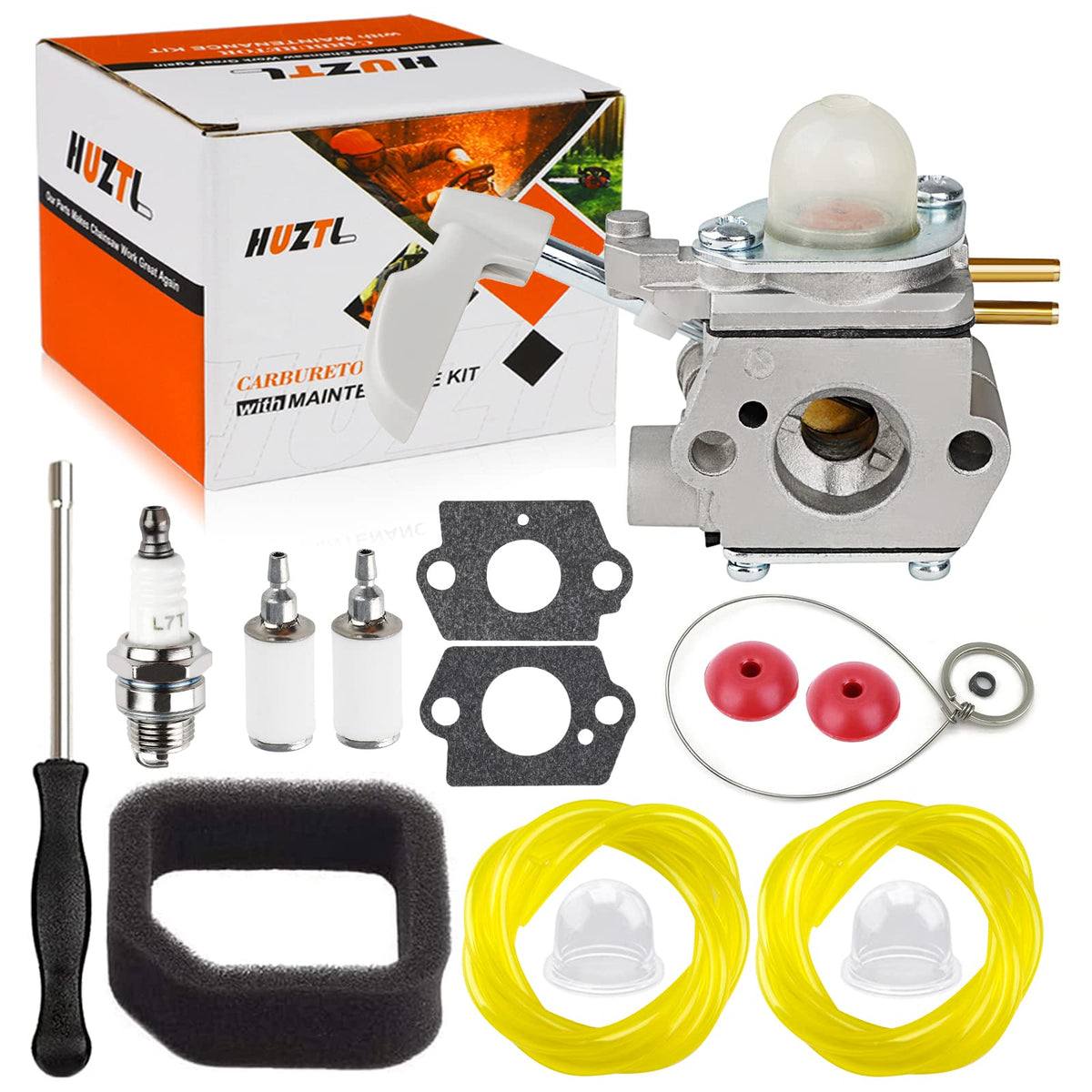 HUZTL Homelite 308054114 carburetor closeup for precise fit and reliable operation