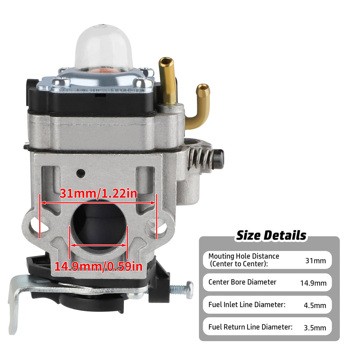 HUZTL PB755ST primer bulb supports quick engine priming