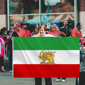 HVATLTL flag with two copper rings for easy mounting indoors or outdoors