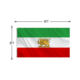 HVATLTL historic Iran flag featuring lion sun crown for parades or wall display