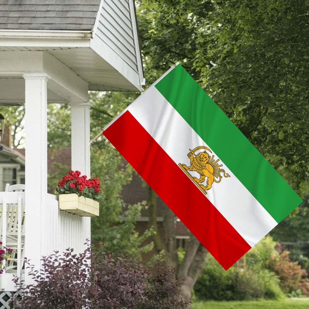 HVATLTL Iran flag made from 100D polyester in vivid colors for outdoor use