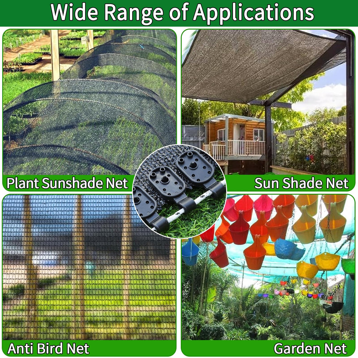 HVECT black plastic clip enables quick, simple installation