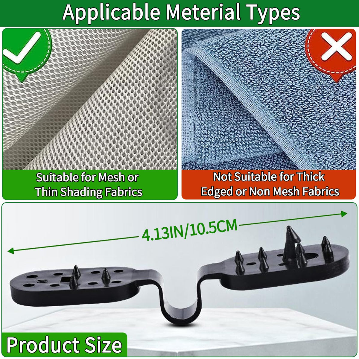 HVECT removable reusable shade clip for multiple garden netting projects
