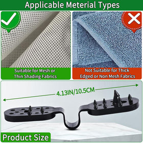 HVECT removable reusable shade clip for multiple garden netting projects