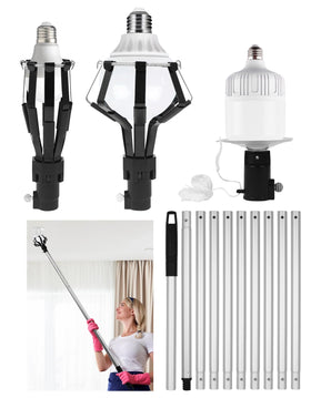hveryppy light bulb changer 13ft extended pole enables safe high-ceiling bulb changes