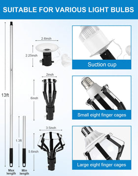 hveryppy eight-finger cages with adjustable silicone points provide secure bulb grip