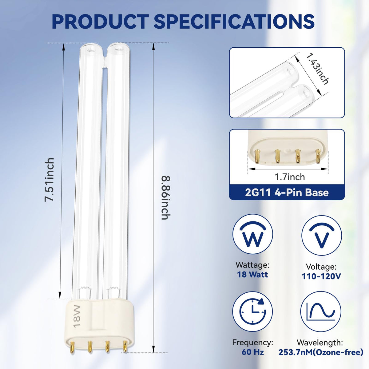 HWEIUA high-transmission quartz tube enhances light efficiency for better flow.