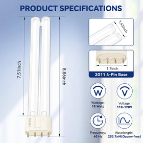 HWEIUA high-transmission quartz tube enhances light efficiency for better flow.