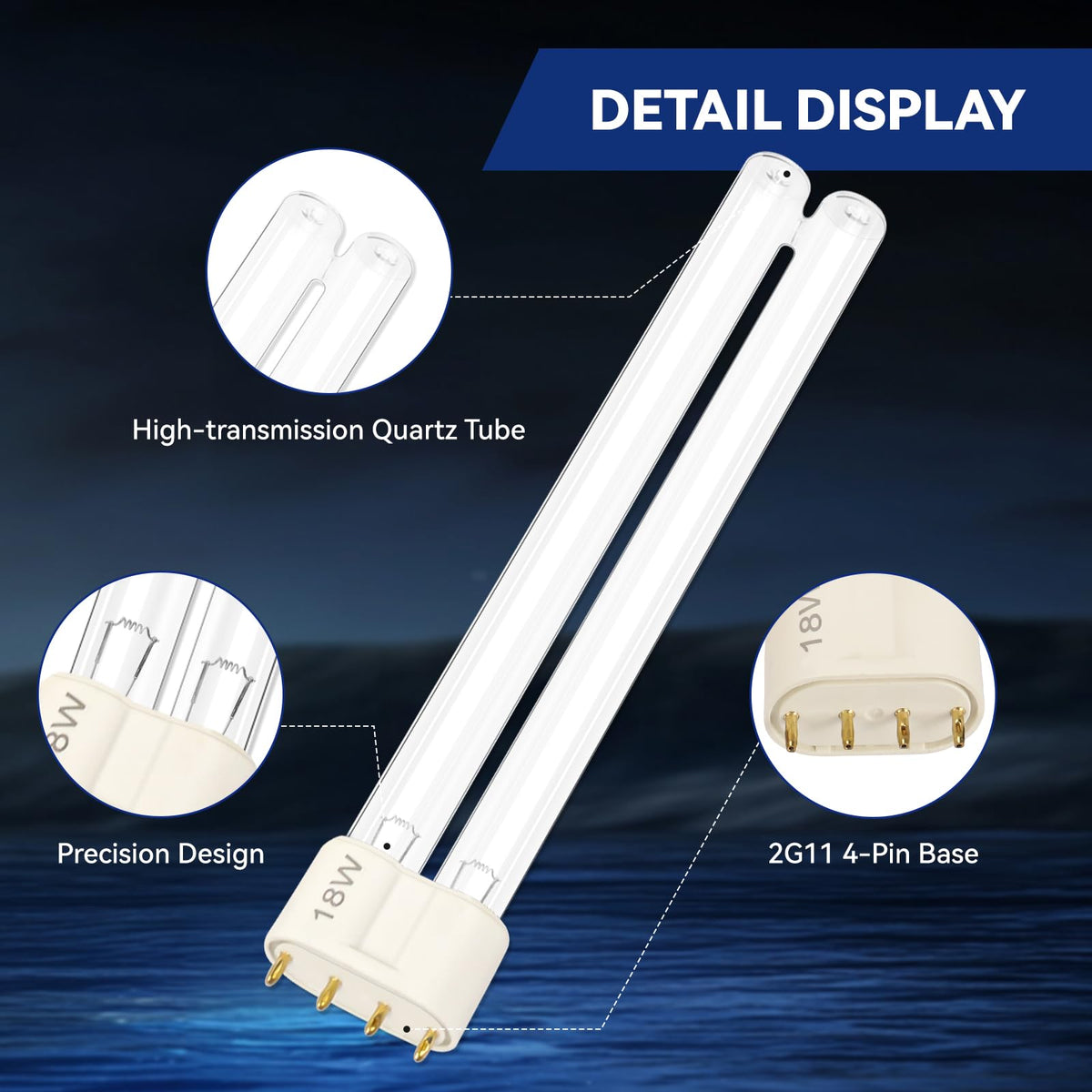 HWEIUA wide-compatibility UV-bulb supports multiple brands and styles.