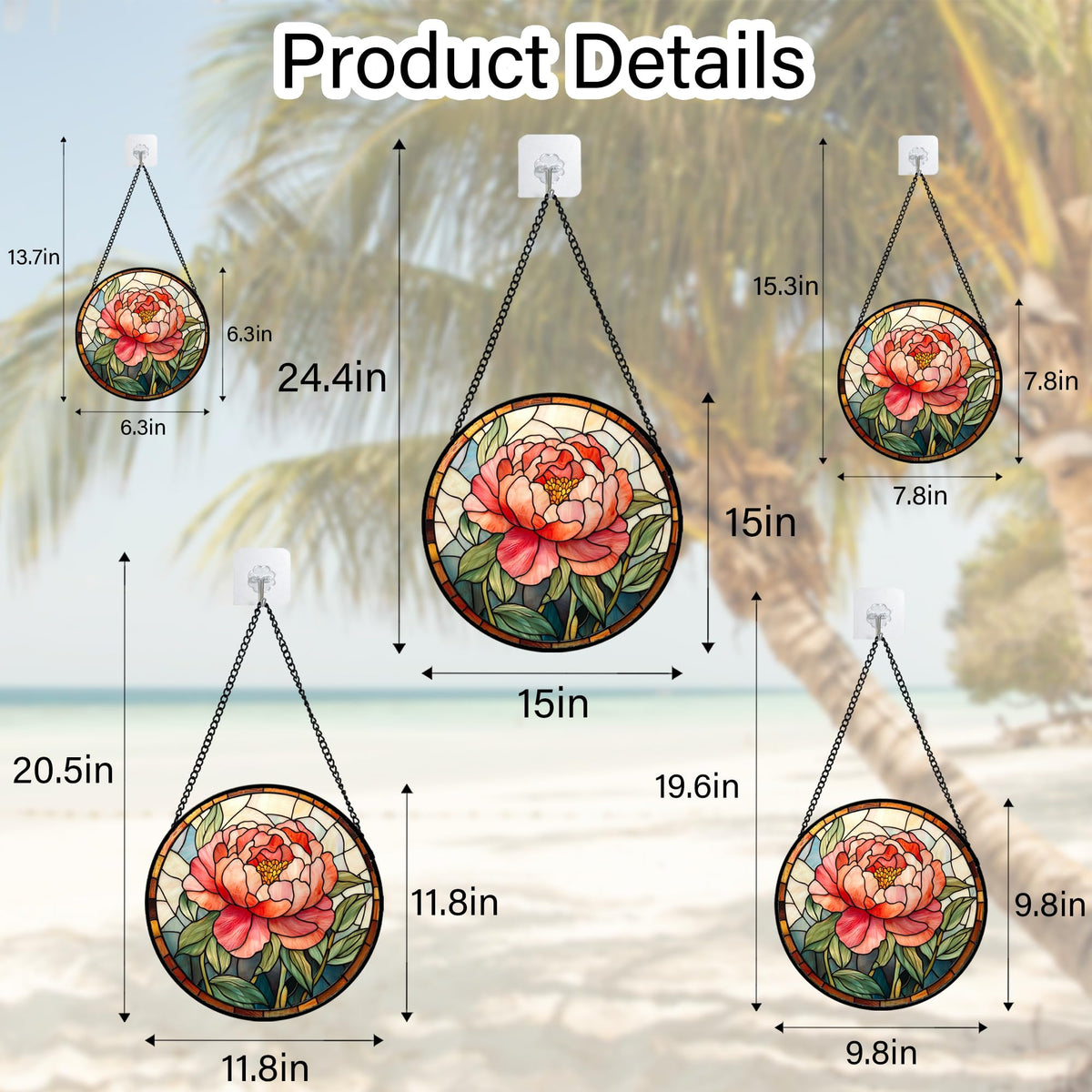 HWRHTR easy-install window hanging suncatcher ready to brighten a space.