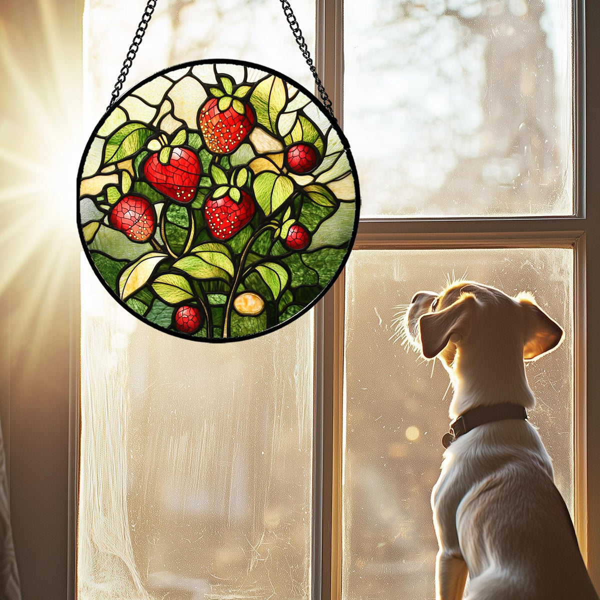 HWRHTR intricate pattern suncatcher adds artful window focal point