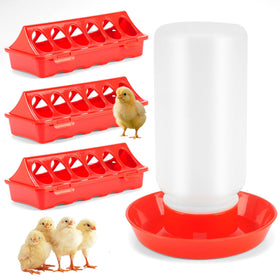 HXIAOBANN chick feeder waterer kit with base 6in improves stability for larger broods