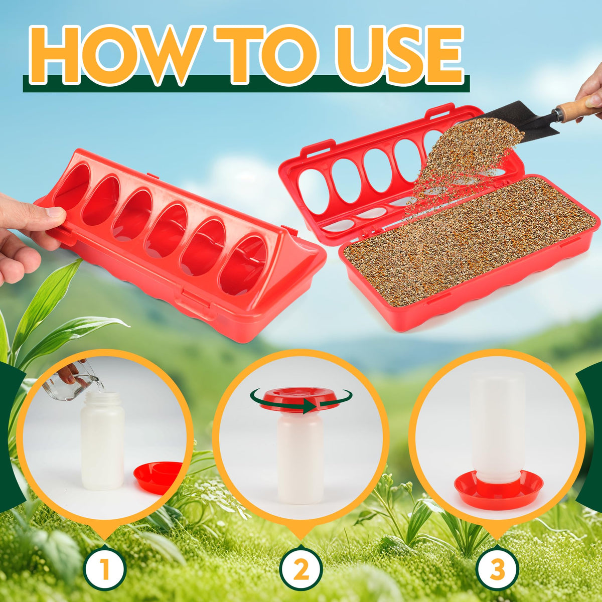 HXIAOBANN no-spill no-leak system keeps the brooder cleaner and easier to manage