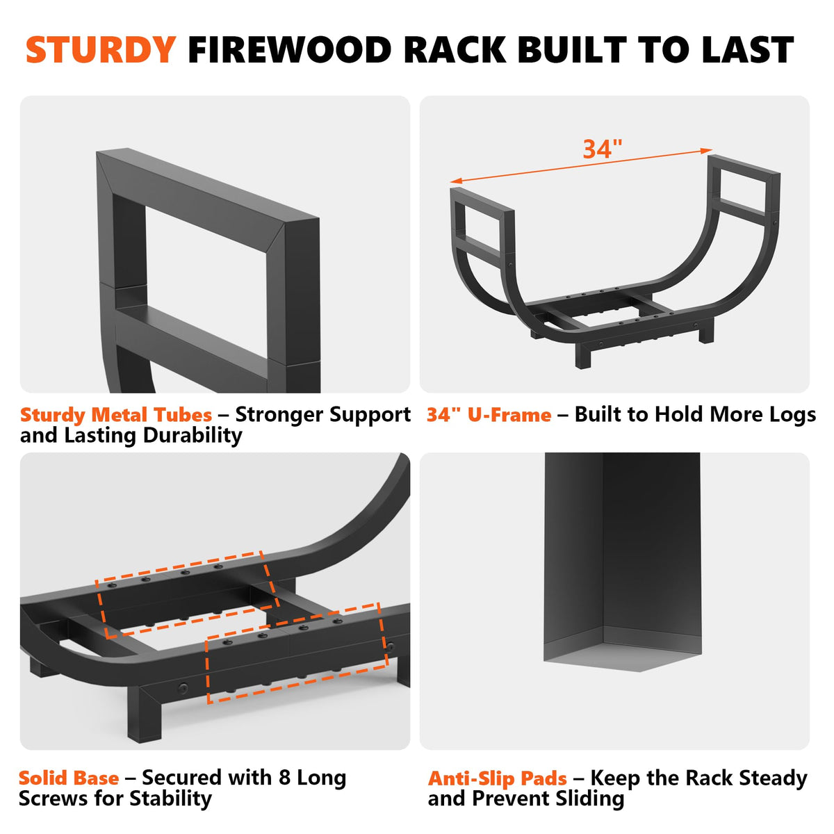 HXJLJY indoor outdoor firewood holder suits any setting.