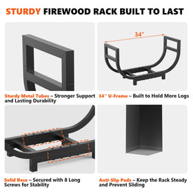 HXJLJY indoor outdoor firewood holder suits any setting.