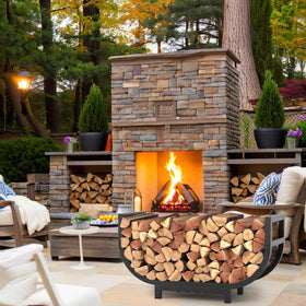 HXJLJY large capacity keeps logs ready to burn.