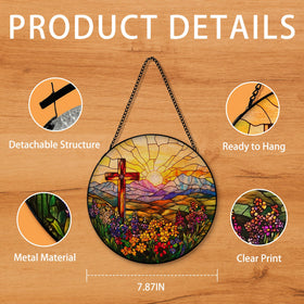 Hxlac 7.8-inch suncatcher suits Christmas and winter displays.