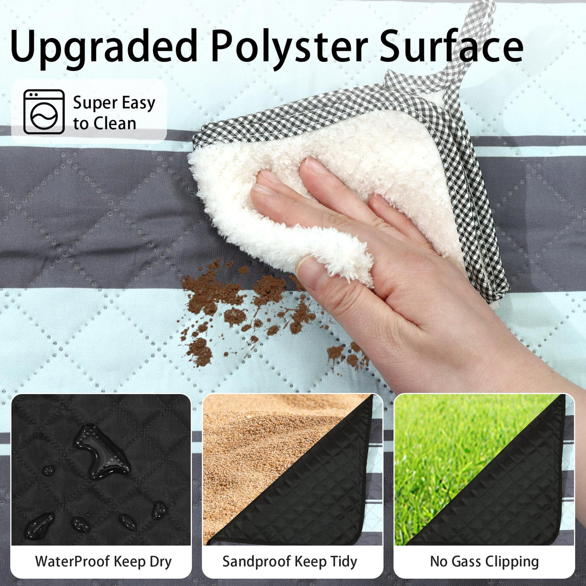 HX&OD bottom waterproof Oxford cloth protects from damp ground.
