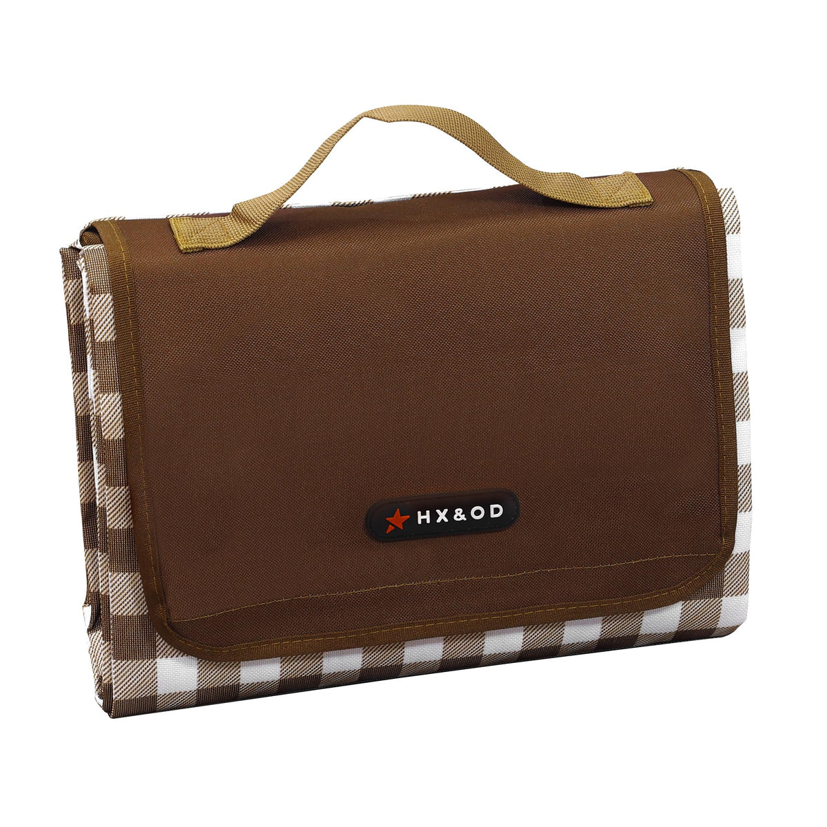 HX&OD outdoor picnic blanket 80x80 laid flat for six to eight adults, ideal for family gatherings.