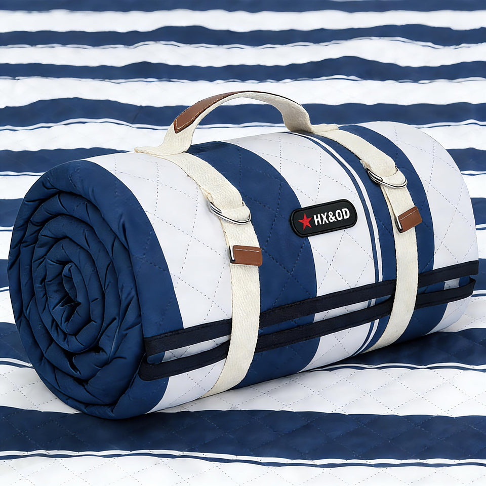 HX&OD outdoor picnic blanket 80x80 with waterproof backing for easy cleaning.