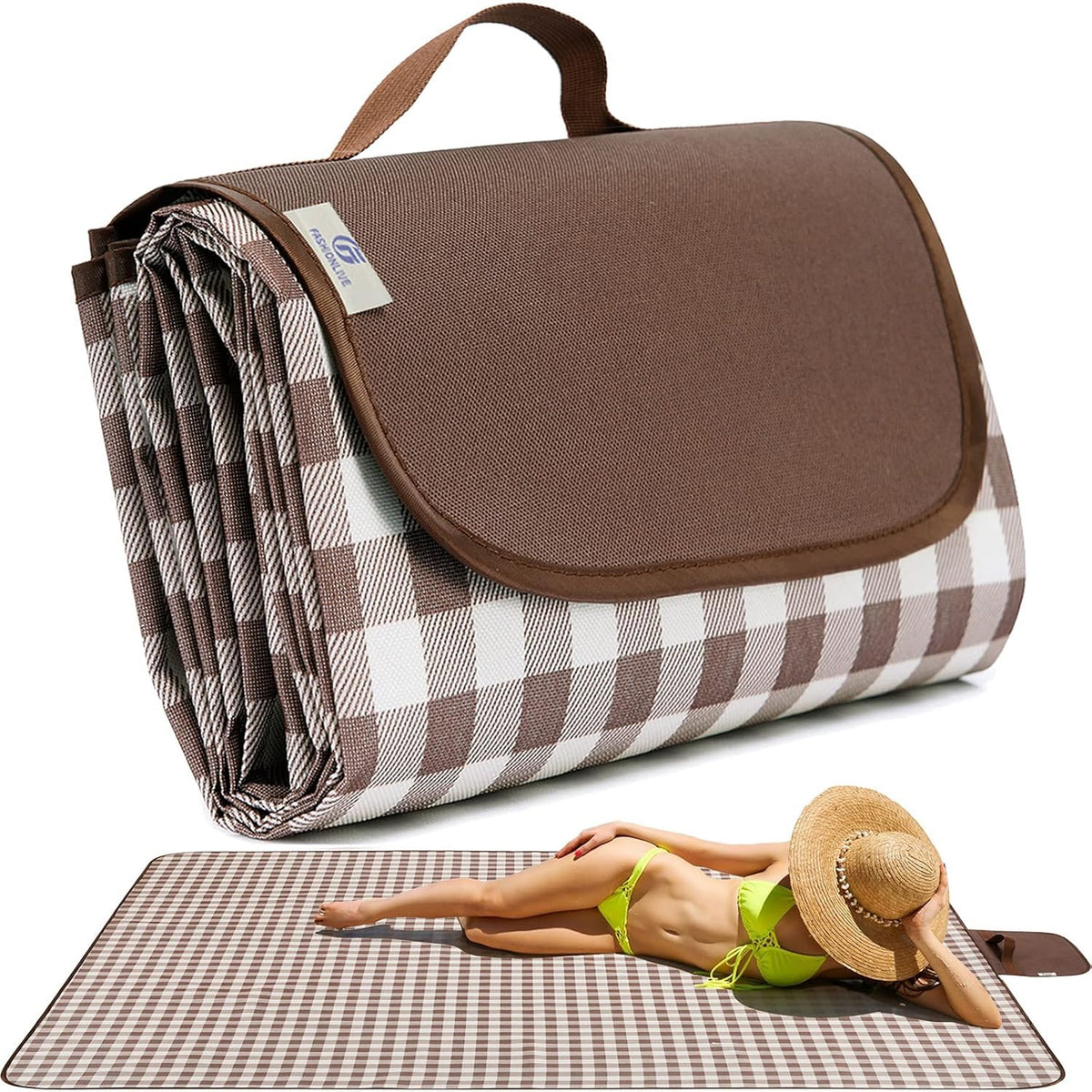 HX&OD picnic blanket 80x60 large, ample space for a family picnic