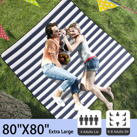 HX&OD picnic blanket foldable and portable with carry strap for quick trips.