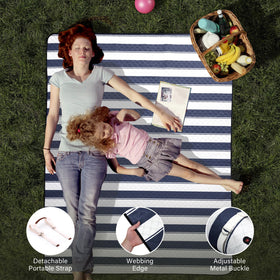 HX&OD picnic blanket lightweight with carry strap for portability.