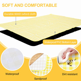 HX&OD picnic blanket sandproof surface minimizes sand transfer