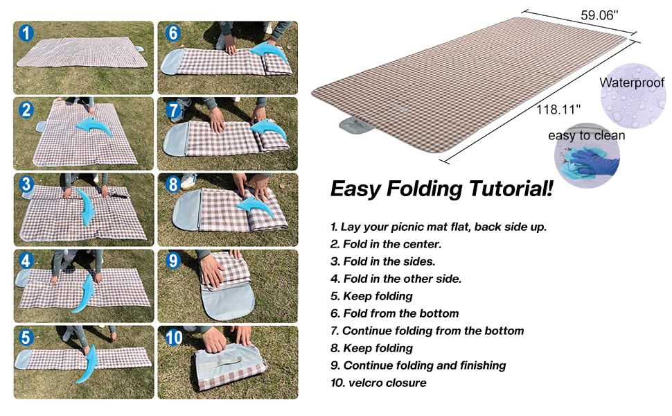 HX&OD picnic blanket skin-friendly material is comfortable for kids