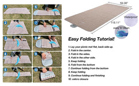 HX&OD picnic blanket skin-friendly material is comfortable for kids
