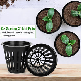 HXSEMAYIG 100-pack net pots for hobbyists and growers.