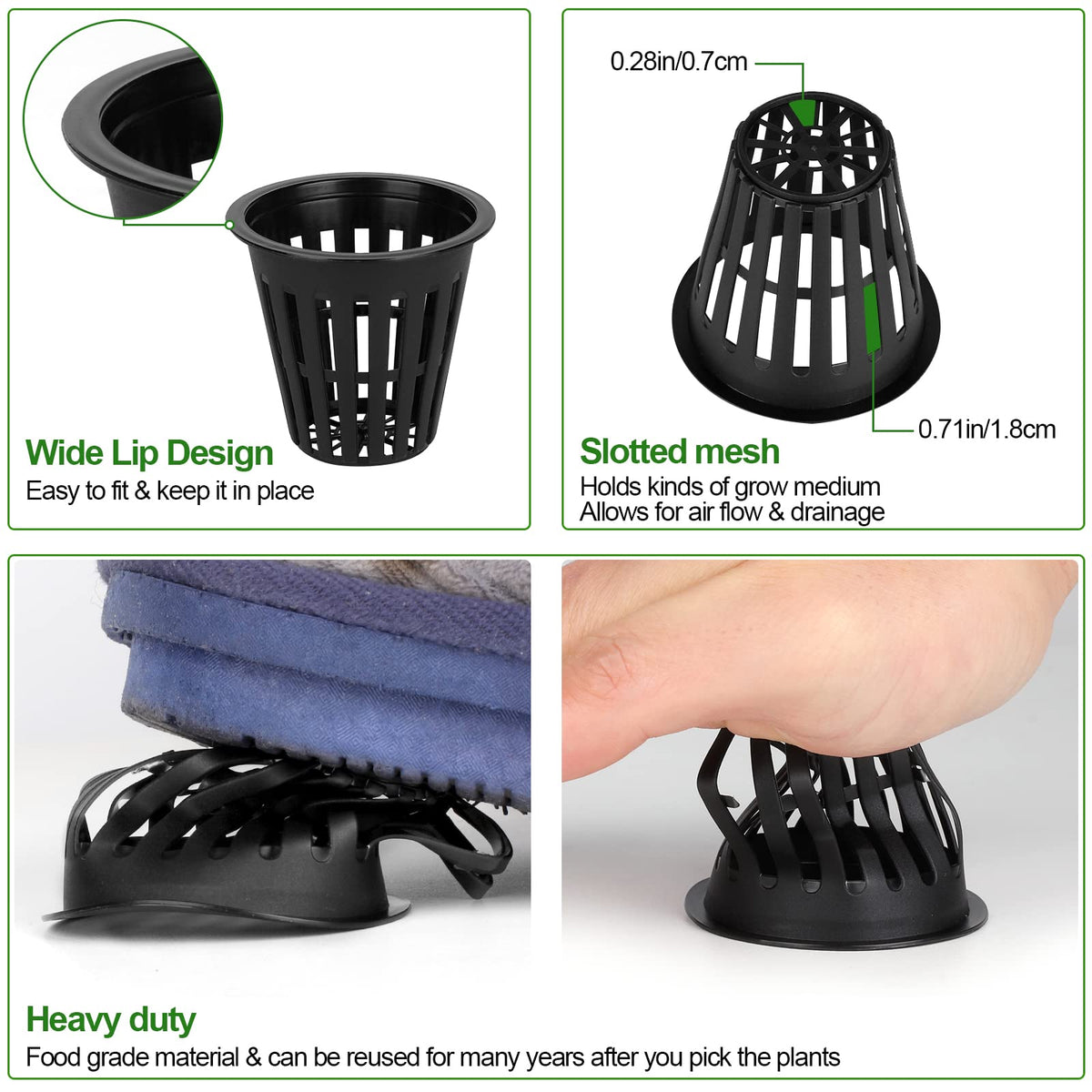HXSEMAYIG reusable net cups simplify harvest prep and cleanup.